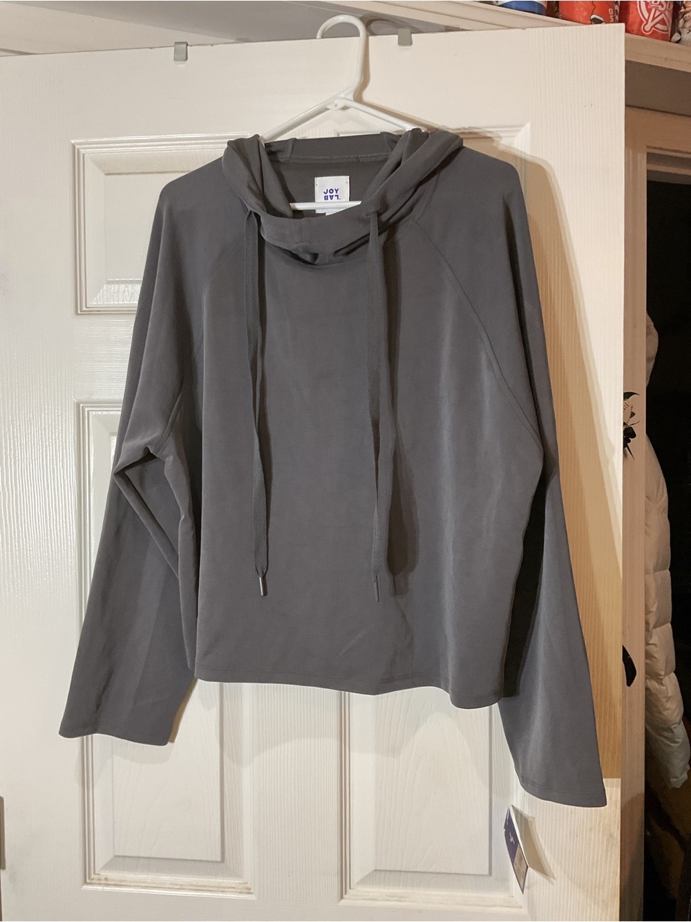 JoyLab Charcoal Gray Hooded Pullover Sweatshirt
